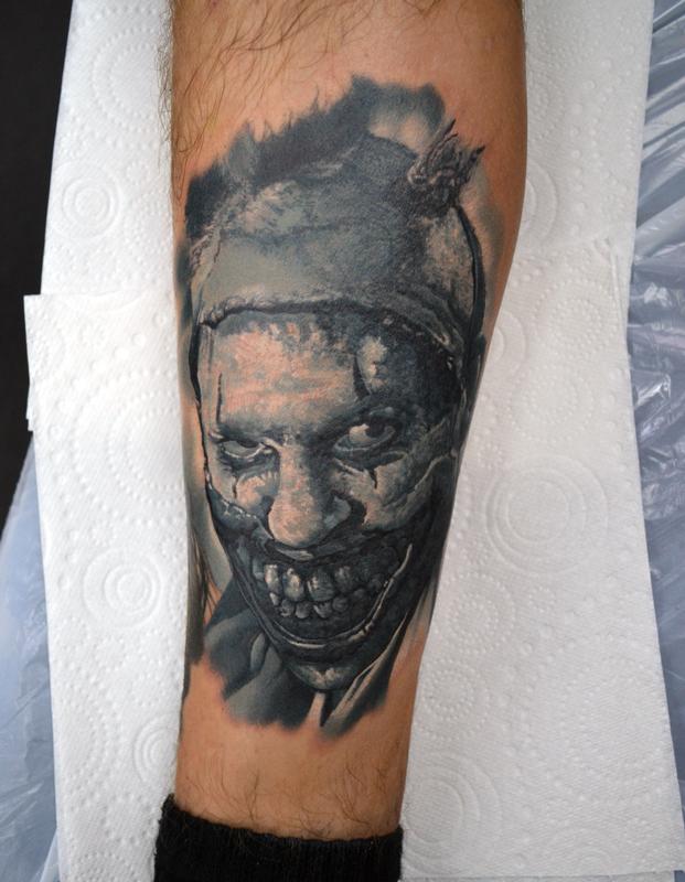 Tattoos by Alan Aldred : Tattoos : Oddities : Twisty American Horror Story Portrait